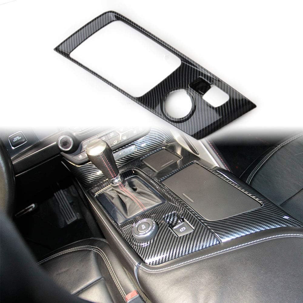 Carbon Fiber Look Control Gears Panel Protective Cover molding Trims Accessories for 2014 2015 2016 2017 2018 Chevrolet Corvette C7 (Manual Gear)