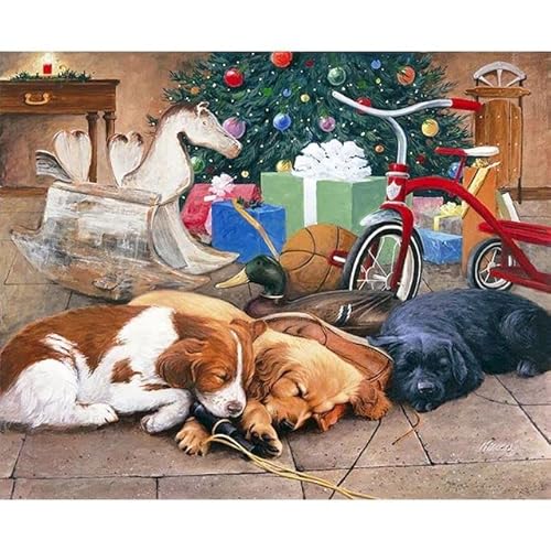 LIUJUNH Cane Dipingere con i Numeri Kit su Tela