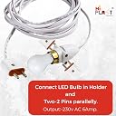 Hi-Plasst 20m Extension Wire with 2-Pin Plug & Multi Bulb Holder (2 Sockets) – 1.0 sqmm for Diwali Lights, Christmas, Wedding, Birthday Decor gallery image
