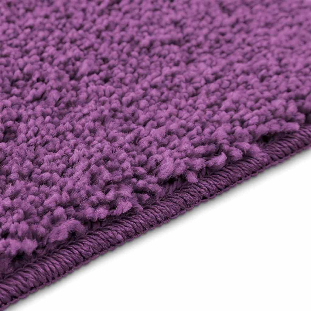Rutschfeste Badmatte Lila 70 x 120 cm PP mit Latex Rückseite, Waschbar, Schnelltrocknend, Weich und Flauschig, Für Bad, Dusche, WC, Gästebad, Komfort und Sicherheit im Innenbereich