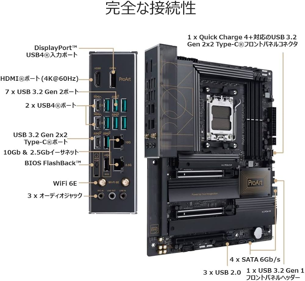 Amazon | ASUS ProArt X670E-Creator WIFI AMD Ryzen 7000 シリーズ