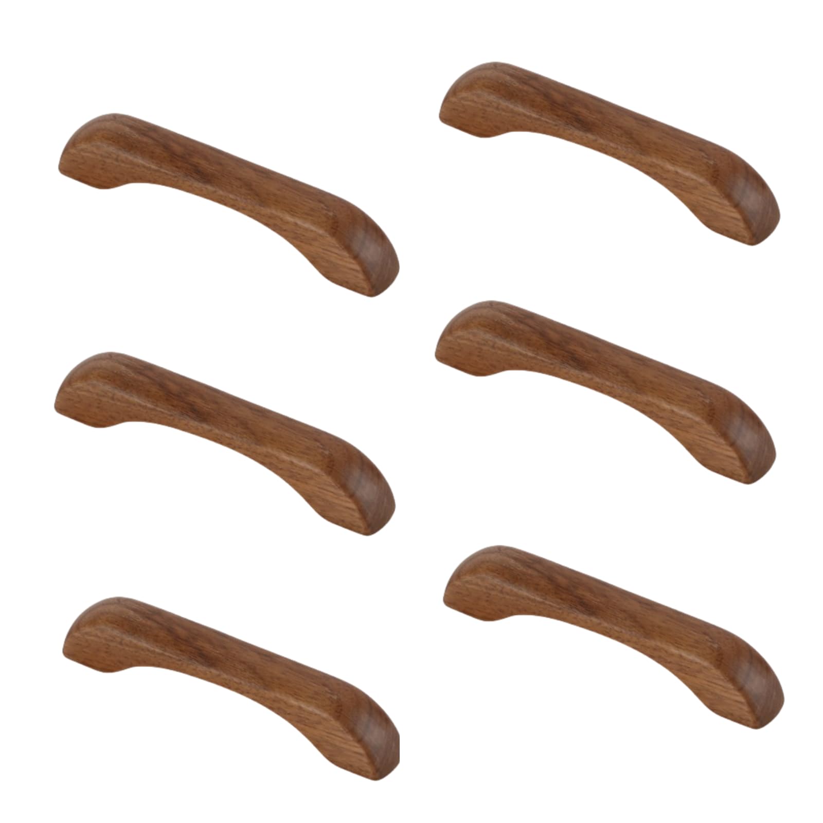 Sanchakou Bridge Type 96Mm Drawer Knobs 6Pcs Drawer Door Solid Wood Handle Black Walnut Cabinet Wardrobe Door Handle