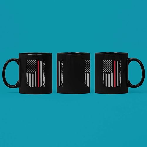 Miniatura 2 de Regalos patrióticos de bomberos con la bandera estadounidense para hombres y mujeres, regalos de primera respuesta para hombres, taza de café de