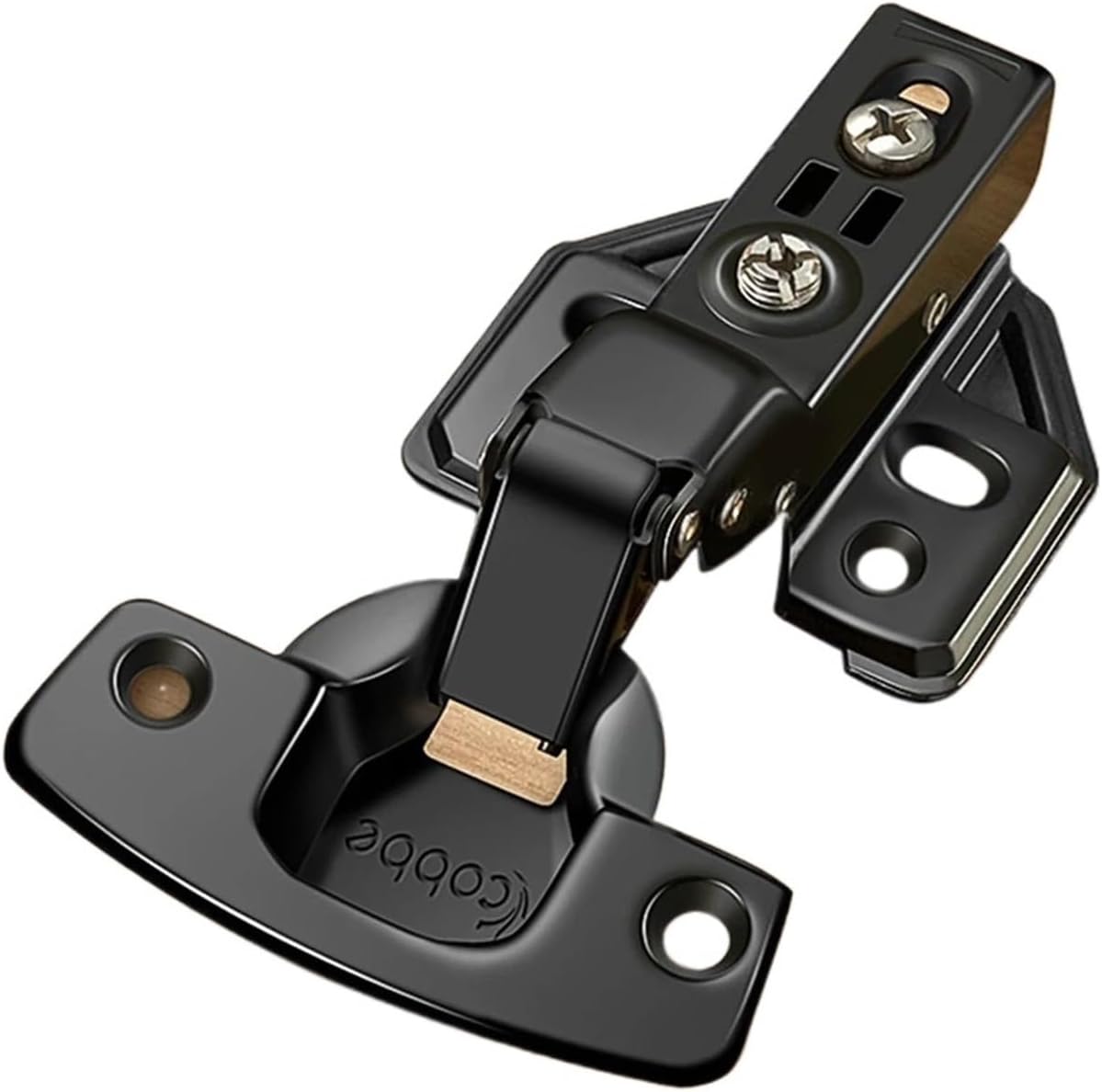 Stainless Steel Hydraulic Hinges Damper Buffer Soft Close Home Kitchen Cabinet Cupboard Door Furniture Hardware(Black-Embed)