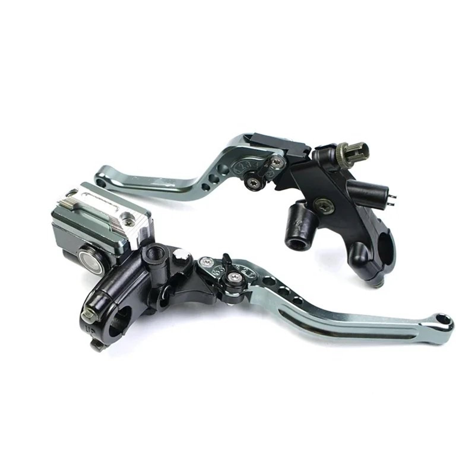 TINGYUS Motorbike Brake Lever Universal 22mm Motorcycle Brake Clutch Lever Reservoir Compatible(Grey)