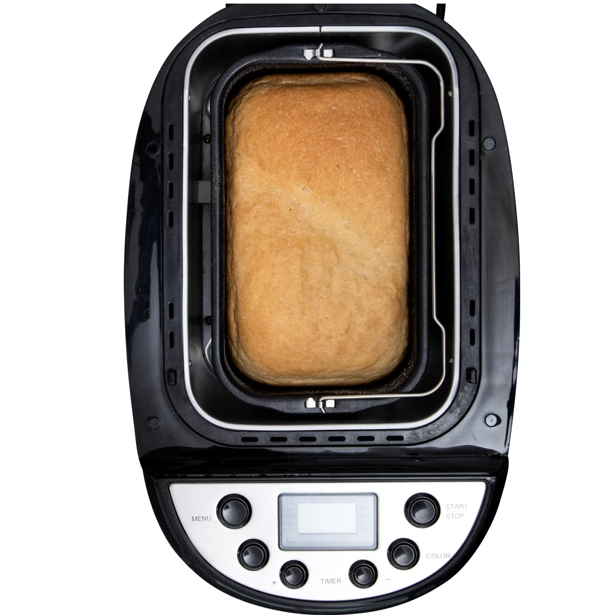 Gastronoma 18260001 Brotbackautomat, Brotbackmaschine 12 digitale Programme, automatisches Zutatenfach, für 1350 Gramm Brotlaibe, Sichtfenster, 13 Stunden Verzögerungs Timer, 60 Min Warmhaltefunktion