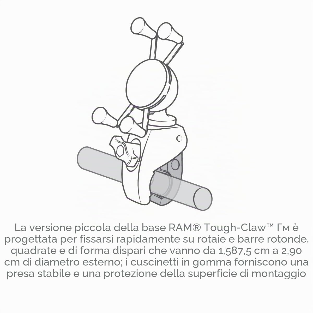 RAM Mount RAM-HOL-UN7-400U Motocicletta Supporto passivo Nero supporto per personal communication