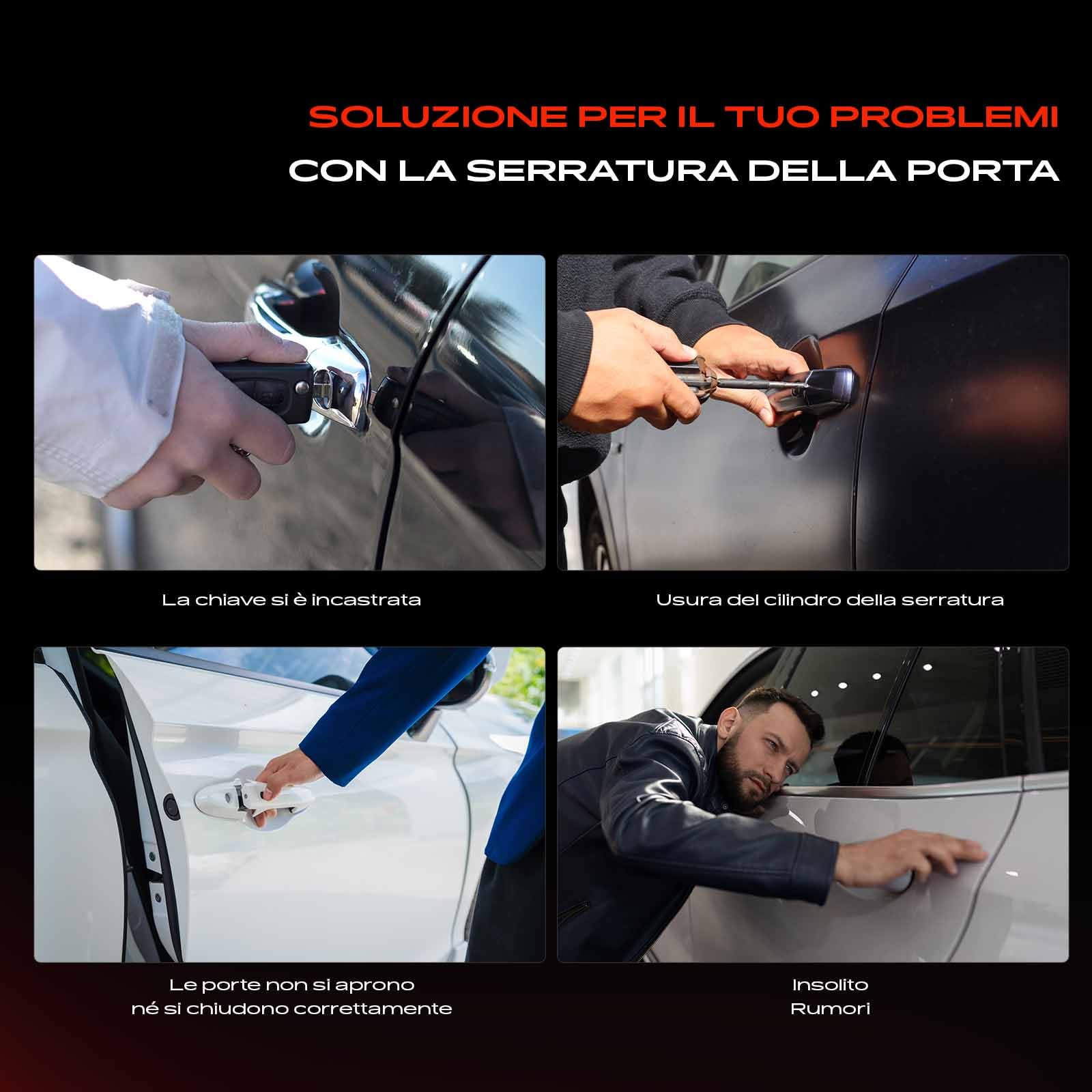 Frankberg Cilindro di chiusura Blocco porta Anteriore sinistro Compatibile con Golf VI 5K1 Golf VI Cabriolet 517 Golf VI Van 5K1 Replace# 5K0837167