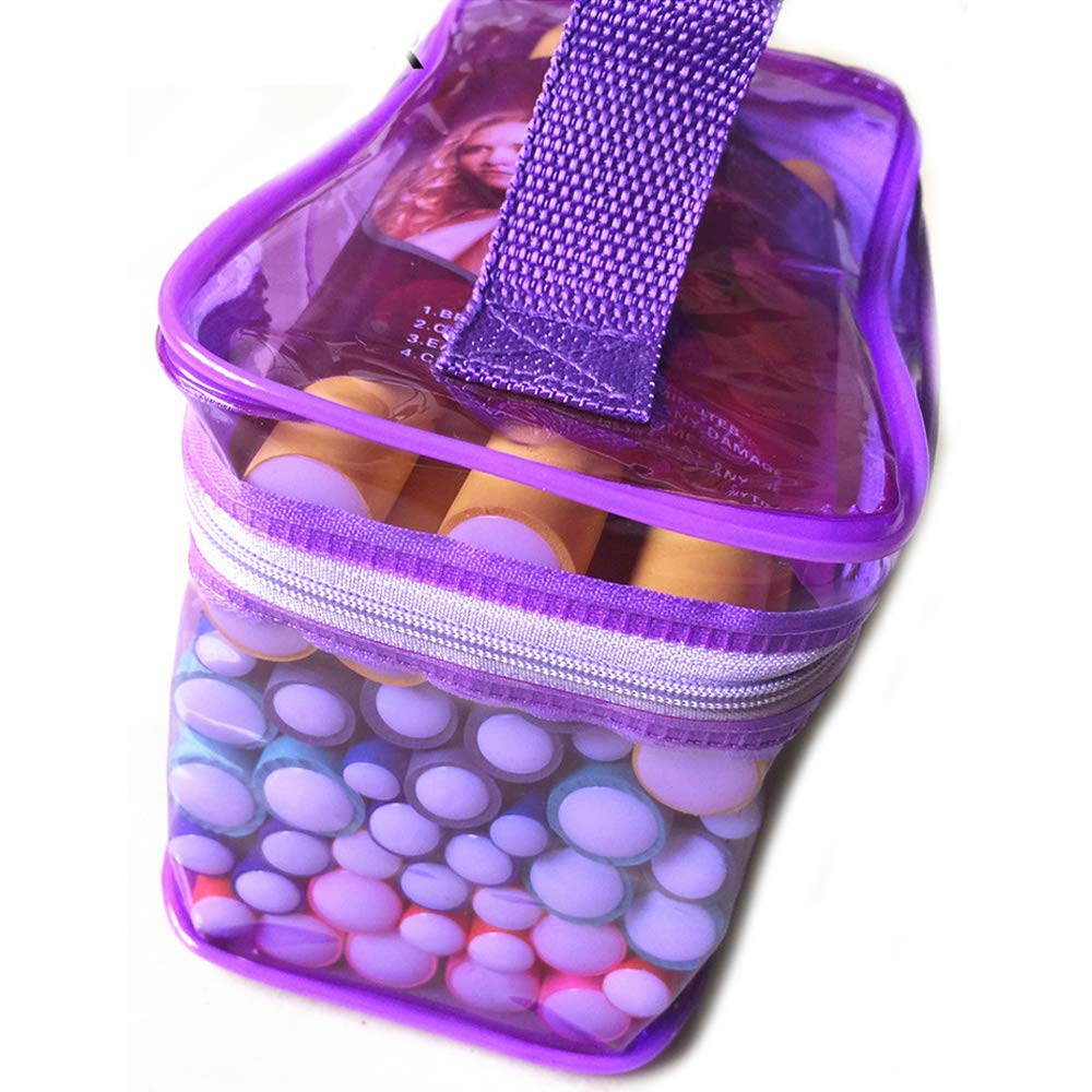 Pinkiou Lockenwickler-Set mit Twist-Flex-Stangen, 7 Größen, flexibel, mit Schwamm und flexiblem Lockenwickler, verschiedene Farben, 42 Stück