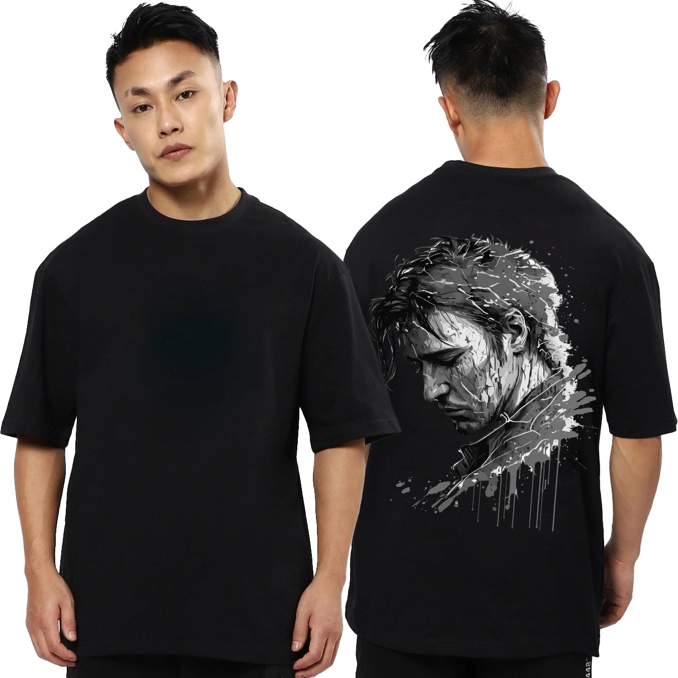 ArtoryMens Oversized Printed Half Sleeve Branded Cotton T-Shirt for Mens || Back Printed t Shirts for Men || Oversized t Shirts for Men