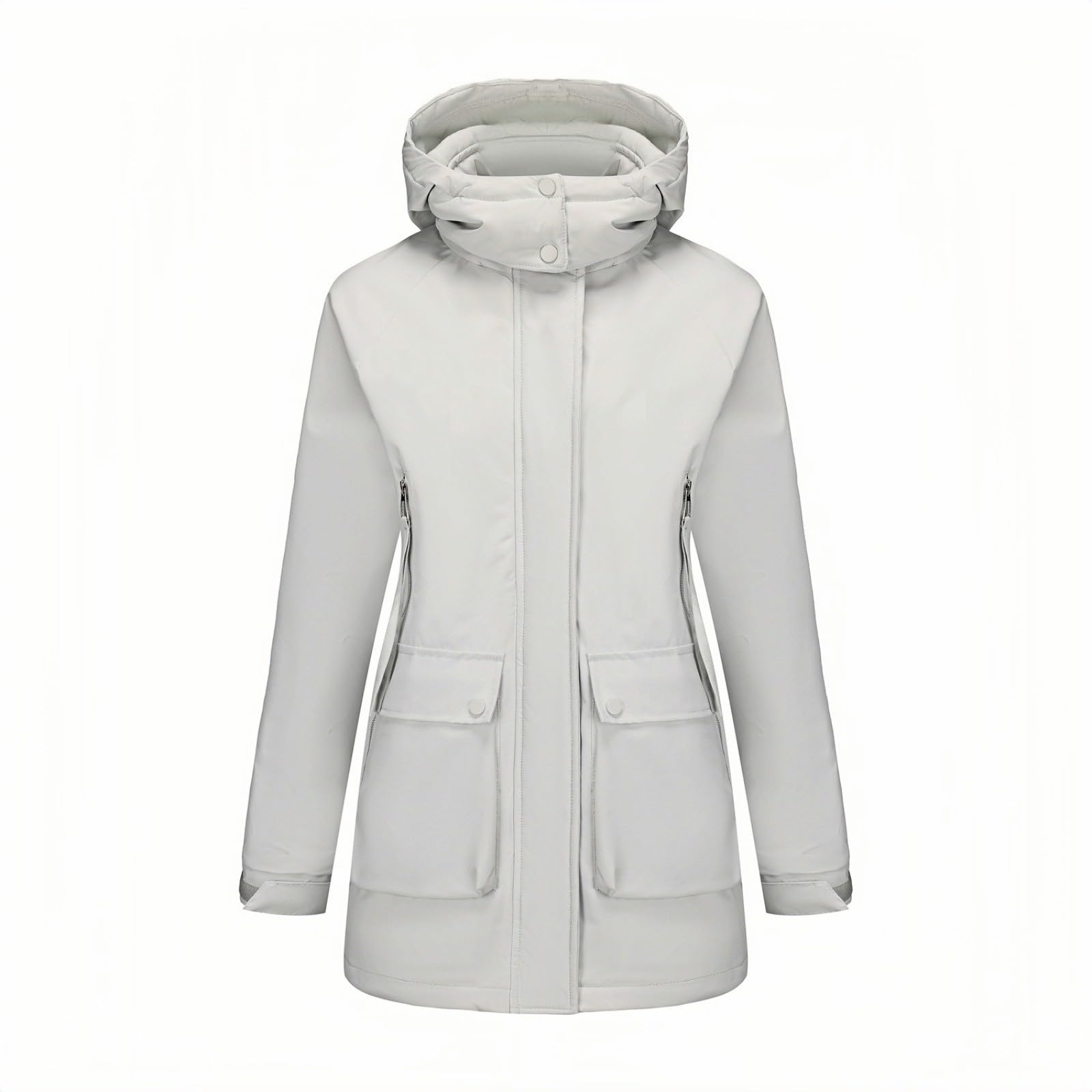 Generisch Regenjacken 2026 Leichte Anorakjacke Für Damen, Winddicht, Wasserabweisend, Langer Mantel Mit Kapuze Und Für Reißverschluss Verstaubar Radfahren Regenschutz Jacke
