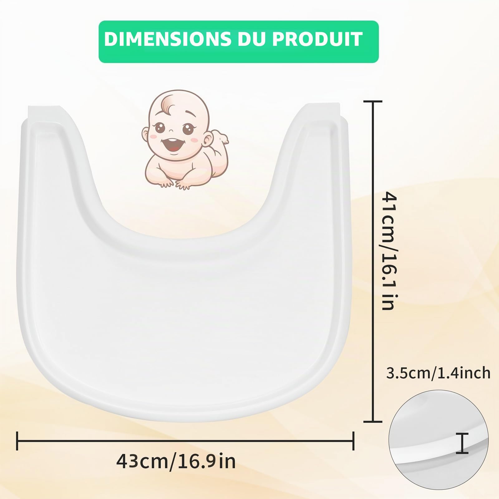 Plateau Stokke Tripp Trapp accessoires bébé 6-36 mois set table chaise haute