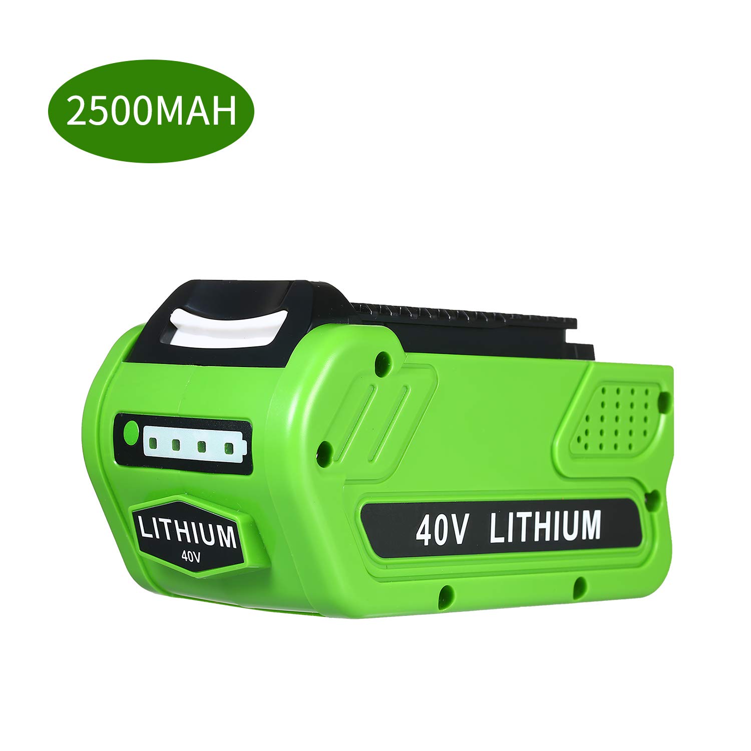 Batería Recargable de Iones de Litio de 40 V, 2500 mAh, Compatible con GreenWorks GMAX, reemplaza a 29472 29462, Compatible con los Modelos 20302 20672 24252 20202 22262 20322