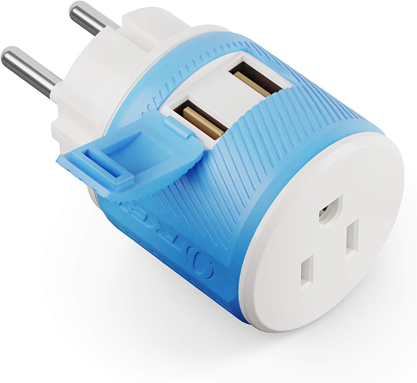 Buy Denmark Travel Plug Adapter by OREI with Dual USB USA Input + Surge Protection Type K