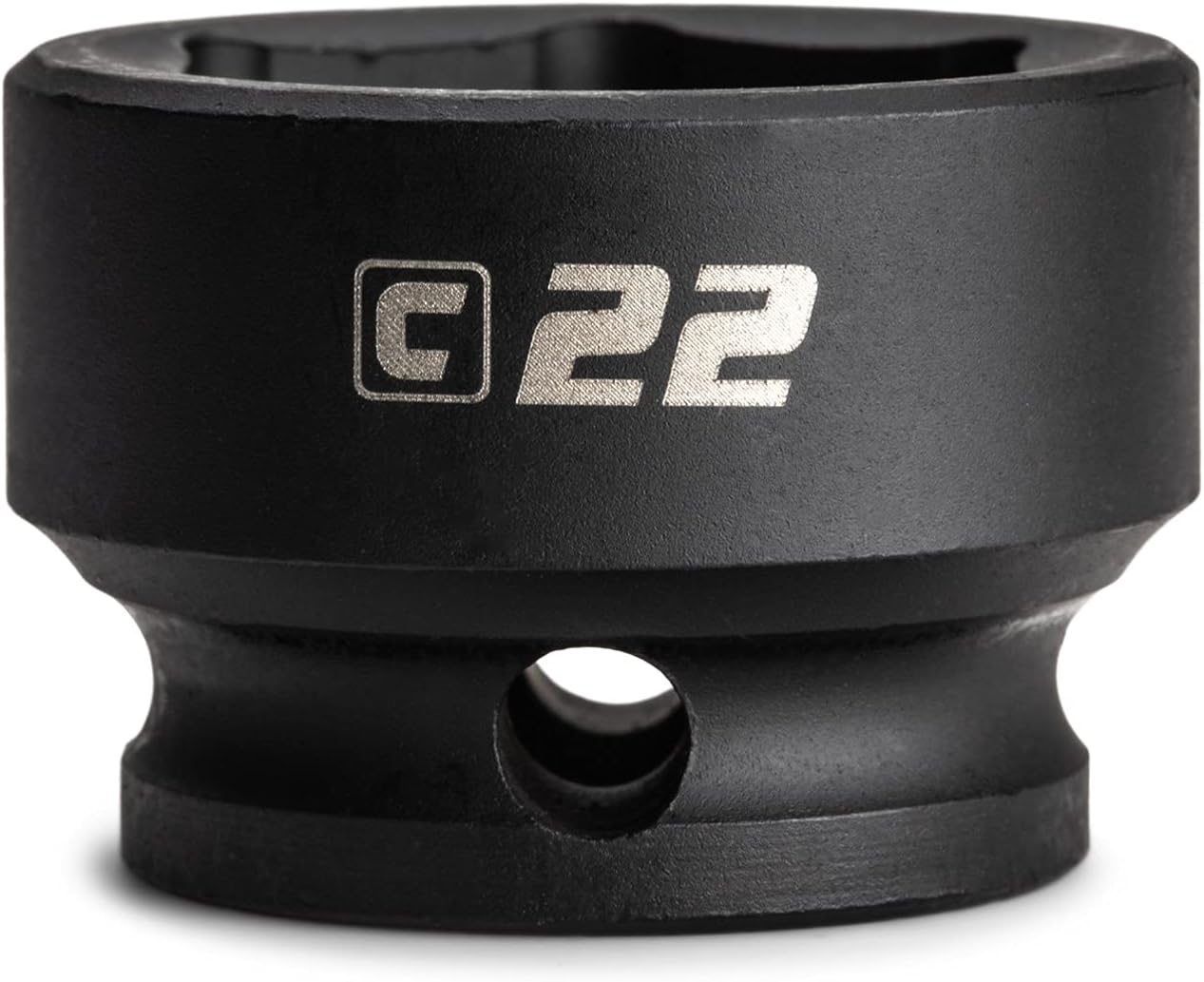 Capri Tools 22 mm Stubby Impact Socket, 3/8 in. Drive, 6 Point, Metric