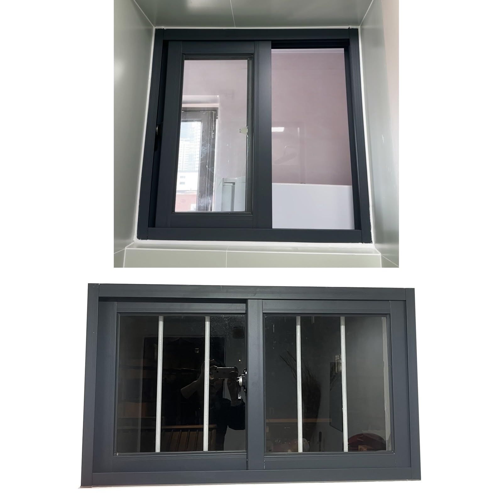 Ventana deslizante templada horizontal pequeña para eliminar la humedad en cobertizos