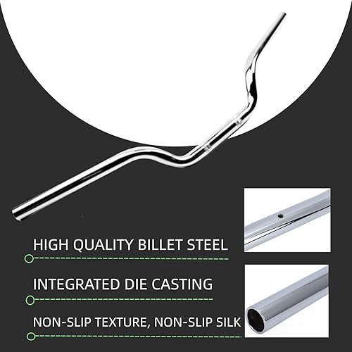 Miniatura 3 de Manillar de motocicleta de 7/8 pulgadas, 0.866 in, manubrio Cafe Racer, barras de arrastre universales para Cafe Race Bobber Motocross Dirt Pit Bike