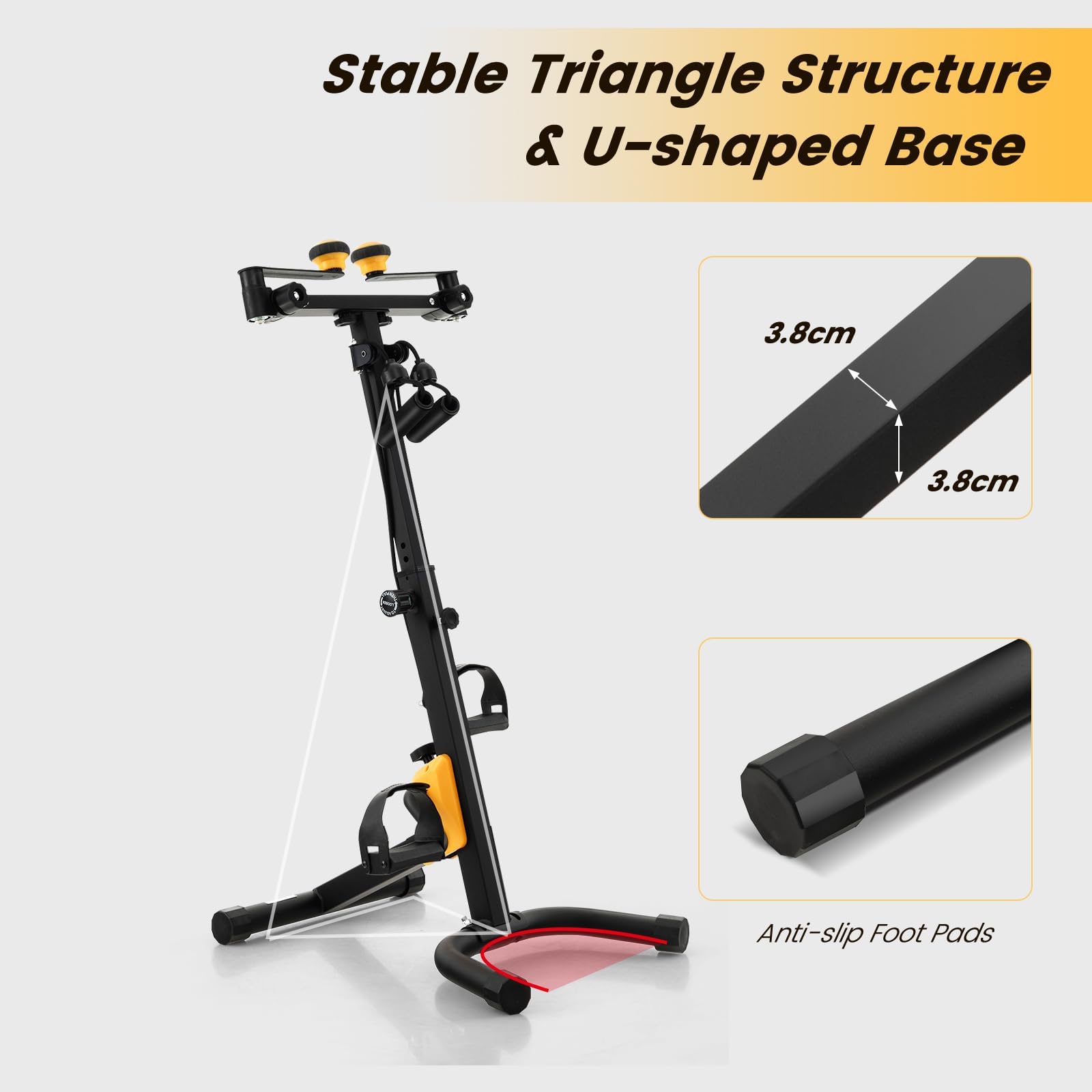 KOMFOTTEU Heimtrainer Fahrrad Multifunktional für Senioren, Pedaltrainer Arm- und Beintrainer, verstellbare Höhe & Widertandstufen, Bewegungstrainer Fitnessbike