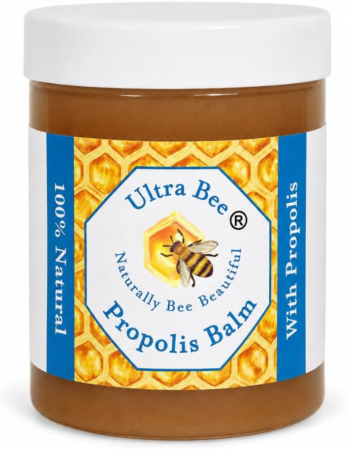 100% Natural Propolis Balm Ointment (+20% Propolis) 100ml, soothes and Repairs Dry Cracked Lips, Body, feet, Hands