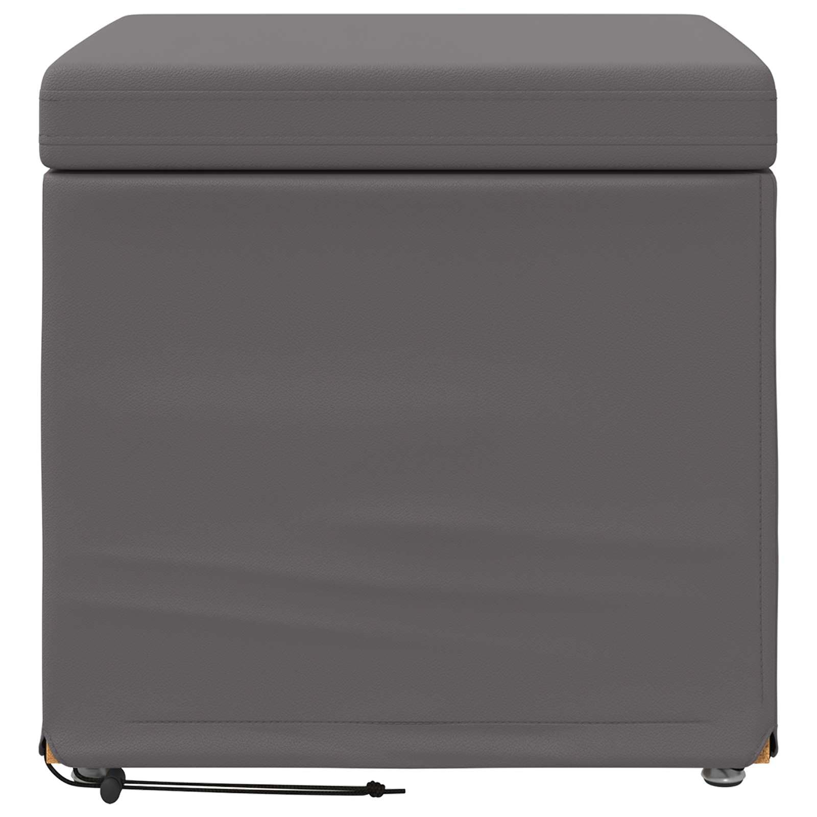 Grauer Hocker ohne Rückenlehne, modernes Design, weiches Kissen aus strapazierfähigem Stoff, Füße aus Knödel, zum Gleiten unter dem Tisch, kompakter Sitz für Küche und Esszimmer