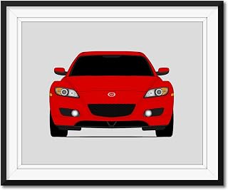 Mazda RX-8 (2003-2008) Pre-facelift Inspired Poster Print Wall Art Decor Handmade (Unframed)