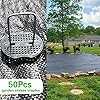 Bakulyor 50 Weed Control Membrane Pegs + 50 Buffer Washer, 6"/150mm Weed Mat Metal Garden Landscape Staples Artificial Grass Pins Ground Cover Mossing Fabric Artificial Barrier Pegs Accessories #5