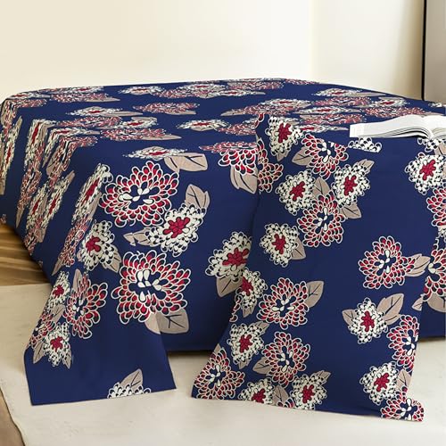 Image of Weave & Decor Cotton Bedsheet for Single Bed 90x60 Inches Soft and Breathable, Includes 1 Pillow Cover 20x30 Inches