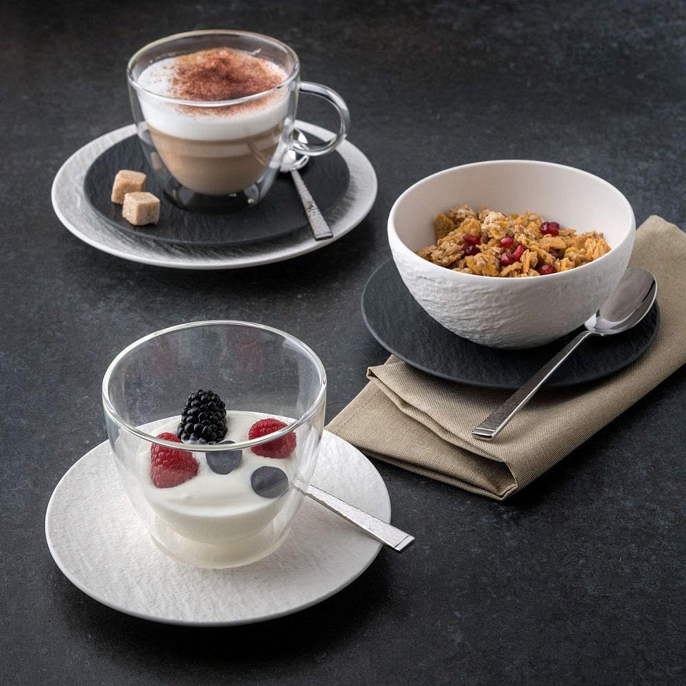 Villeroy & Boch - Manufacture Rock witte schaal, 6 stuks, 28,7 cm, premium porselein, wit