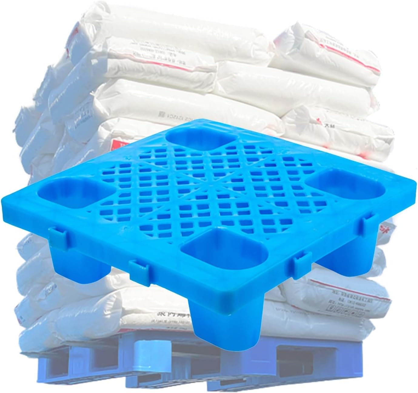 HynJGih MekUk Plastic Pallets Plastic pallets, non-slip grid storage racks for warehouses, supermarkets and farms, easy stacking for Kennel, Garden, Basement, Patio(60x40x12cm)