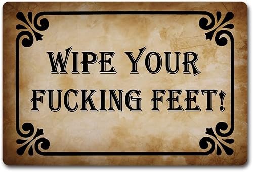 Divertidas alfombras de entrada para el interior de la casa, letrero de bienvenida con monograma personalizado, con parte trasera de goma