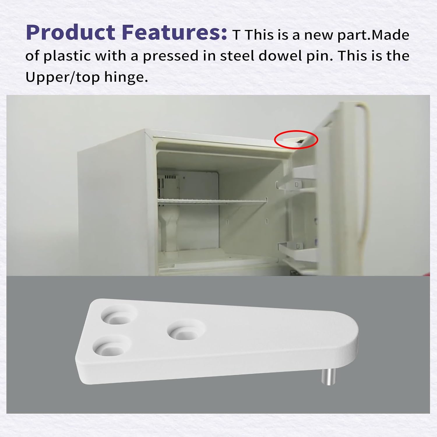 302985 & 303001 Mini Compact Freezer Top Hinge Compatible with Kenmore Maytag Frigidaire Sanyo