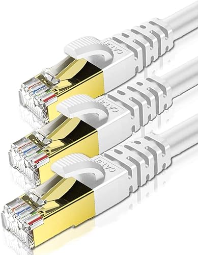 Miniatura 17 de Kasimo - Cable Ethernet CAT 8 para internet más rápido, cable LAN ethernet de alta velocidad, 40 Gbps, 2000 Mhz, Cable SFTP LAN de conexión a Negro