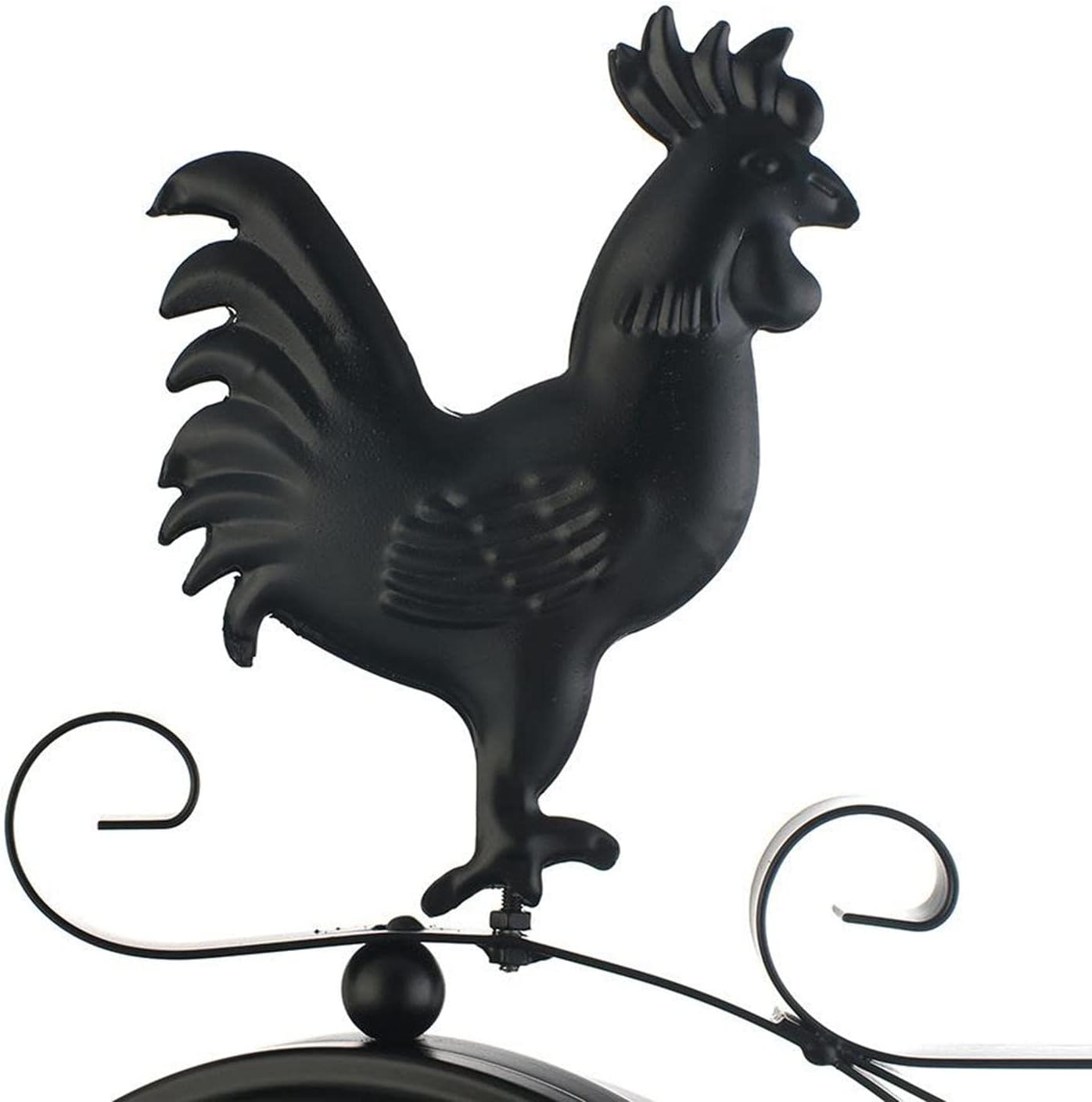 Unknown Vintage Double Sided Iron Metal Silent Wall Clock, Black, 31x50x8.5cm