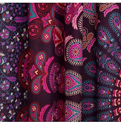 Kuberenterprisess Peacock Mandala Window Curtains Indian Drape Balcony Room Decor Curtain Boho Set Urban Large Tapestry Window Dorm Curtains Drapes Valances, 82 X26 Inches Each (Ket0048) #TOP2