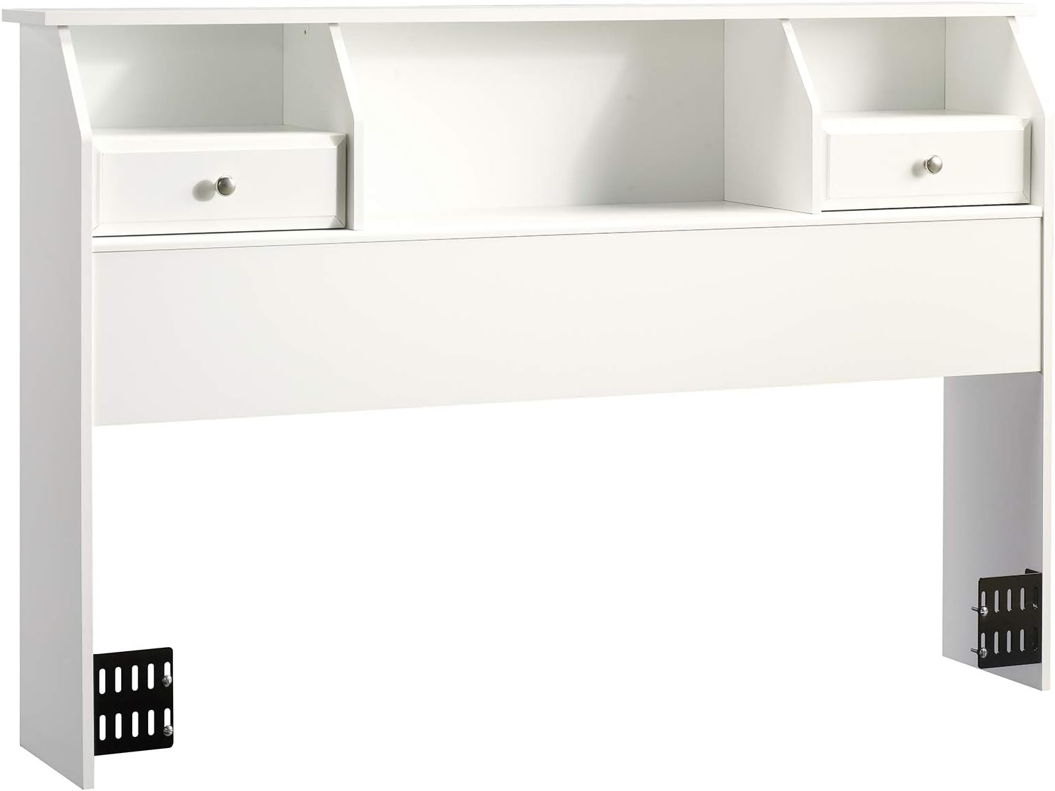 Sauder Shoal Creek Bookcase Headboard, Full/Queen, Soft White finish