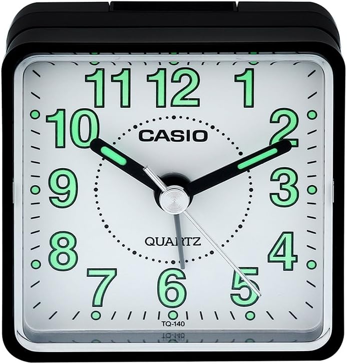 Casio Analog Table Clock (TQ-140-1BDF, Multicolour, 5.7 cm x 5.7 cm x 3.3 cm)