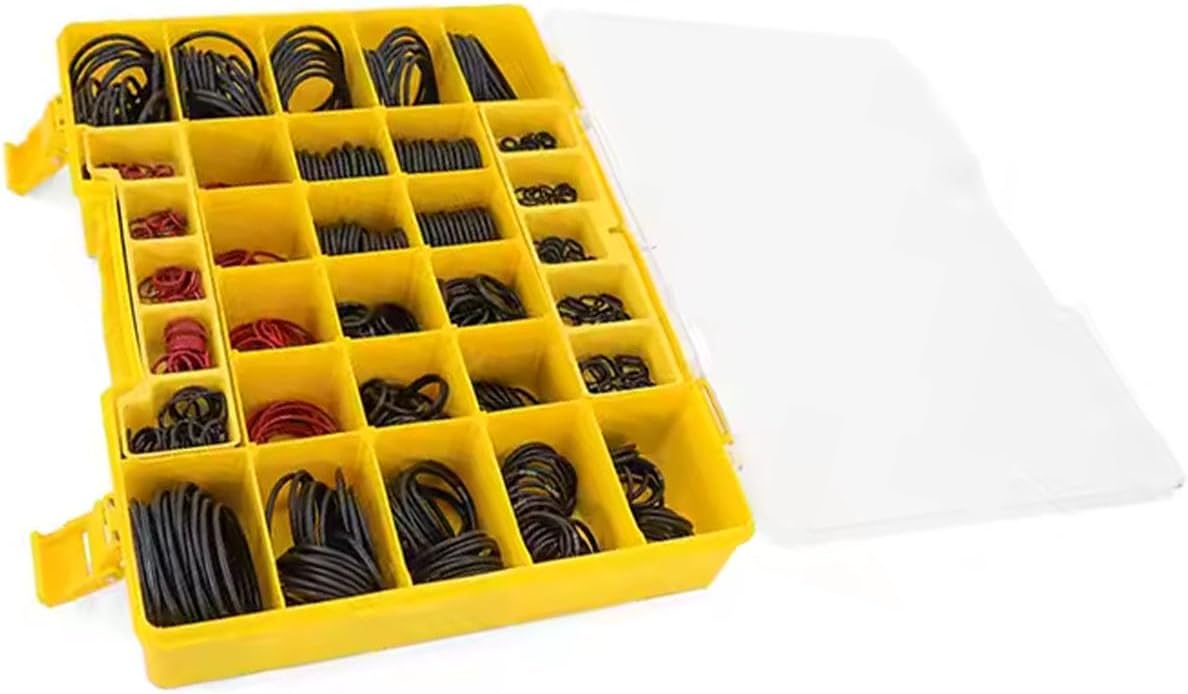 4C-4782 2701528 4C4782 Seal O-Ring Kit O Ring Kit 580 PCS Hydraulic Hose Fitting Orings ficialafte Fits for CAT Excavator sae stor orfs 61 62 Nitrile 90
