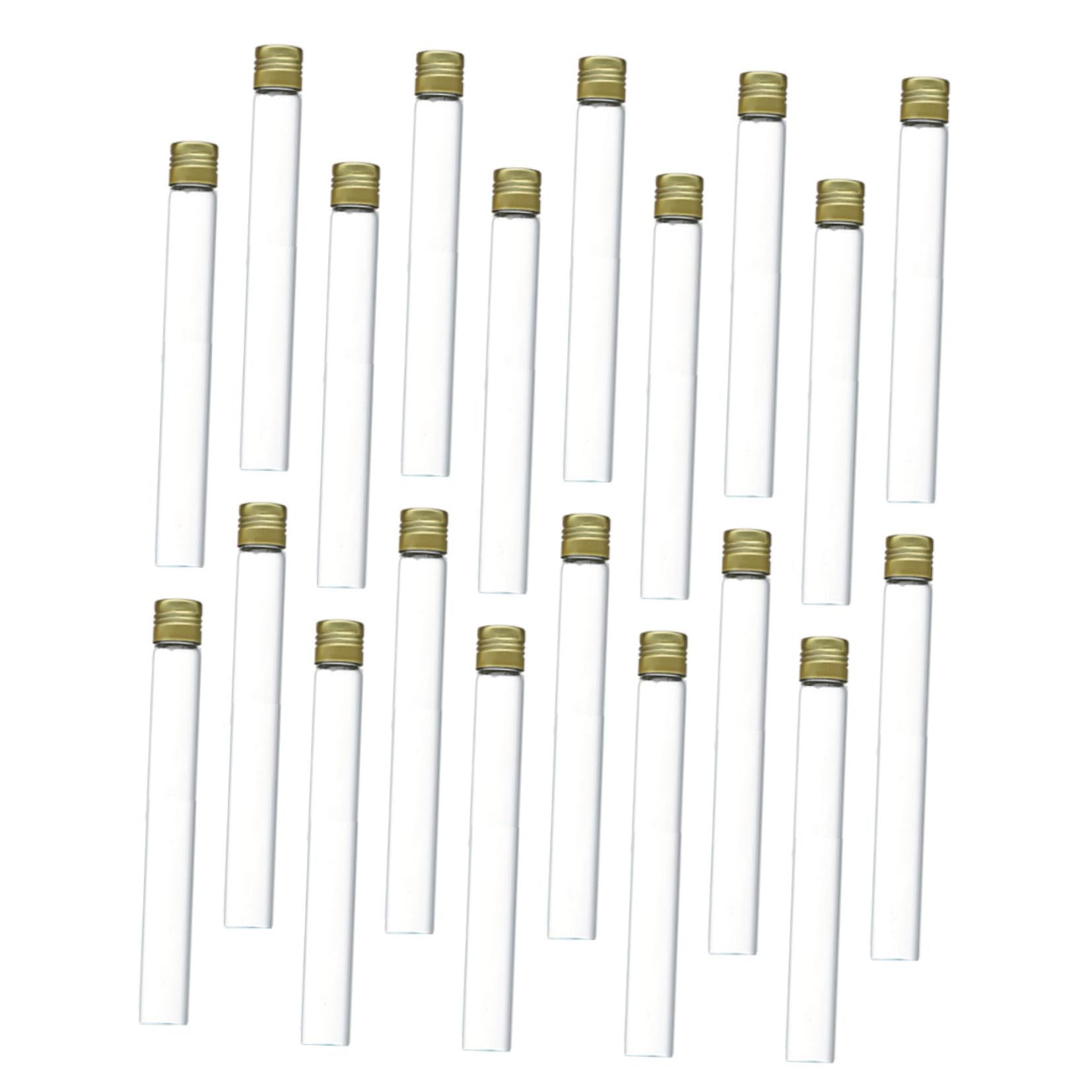 Provetta in Vetro Borosilicato 18x150 Mm con Tappo a Vite 20 Pezzi | Fondo Arrotondato, Parete Liscia con Scala Graduata, Resistentegli Agenti Chimici e Tenuta per Campioni