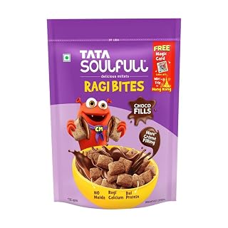 Tata Soulfull Ragi Bites Chocos Fills Breakfast Cereal, No Maida, 500g