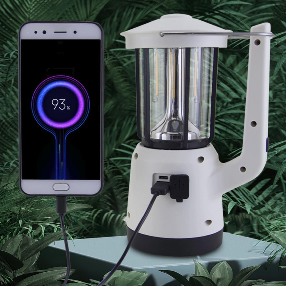 Camping Lantern Rechargeable Portable LED Light Waterproof Folding Tent and Campsite Light Emergency Light Compact Handheld Design