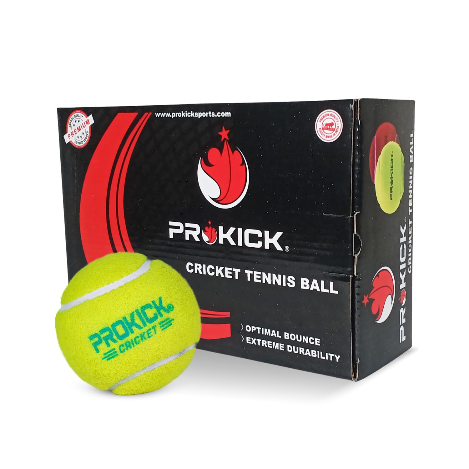 Prokick Heavy Cricket Tennis Ball, Green (Pack of 6 - Standard Size, Hard Tennis Balls) (B0CSW67SPR) Amazon Price History, Amazon Price Tracker