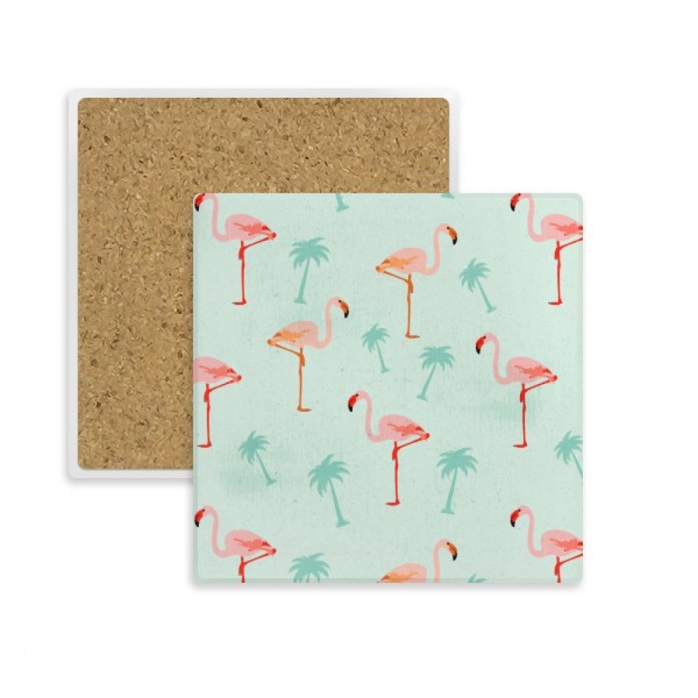 Dessous de verre flamant rose cadeau déco idéal lot de 2 supports en pierre