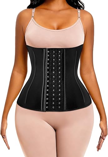 Miniatura 2 de ECOWALSON - Corsé de entrenamiento de cintura para mujer, ajustador, faja recortadora, moldeador de cuerpo con varillas de acero y extensor