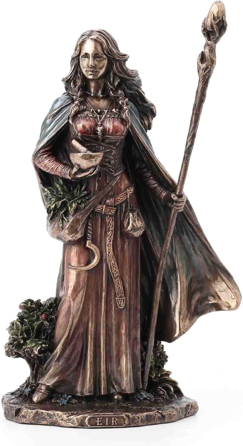 Veronese Design 9 1/2" Eir The Valkyrie of Protection Resin Statue Cast Bronze Finish
