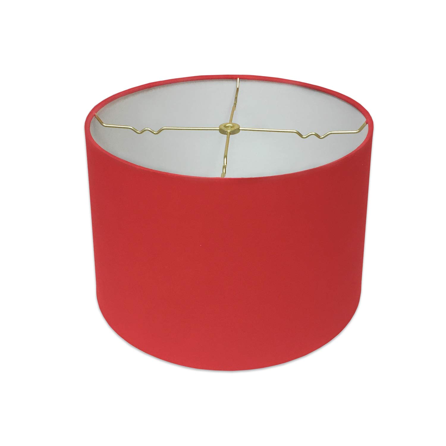 Royal Designs, Inc. HB-610-16RED Shallow Drum Hardback Lamp Shade, 15 x 16 x 10, Red