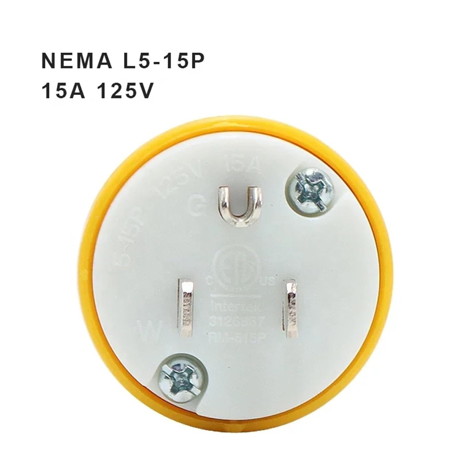 Replacement Plug Set Extension Cord Ends NEMA 5-15P 15A 125V Male Plug Connector