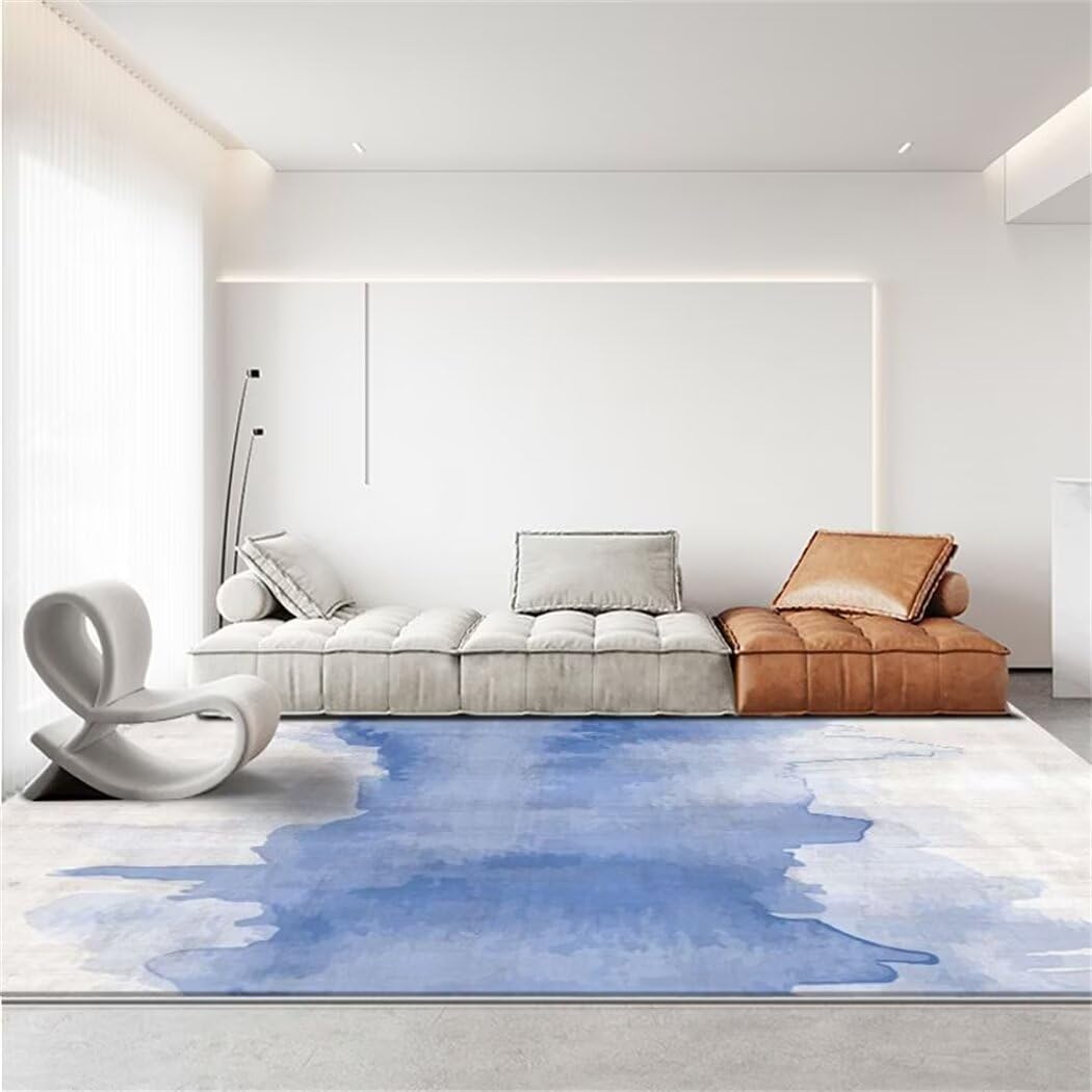 Tapis de zone pour décoration anniversaire fille et grand salon bleu