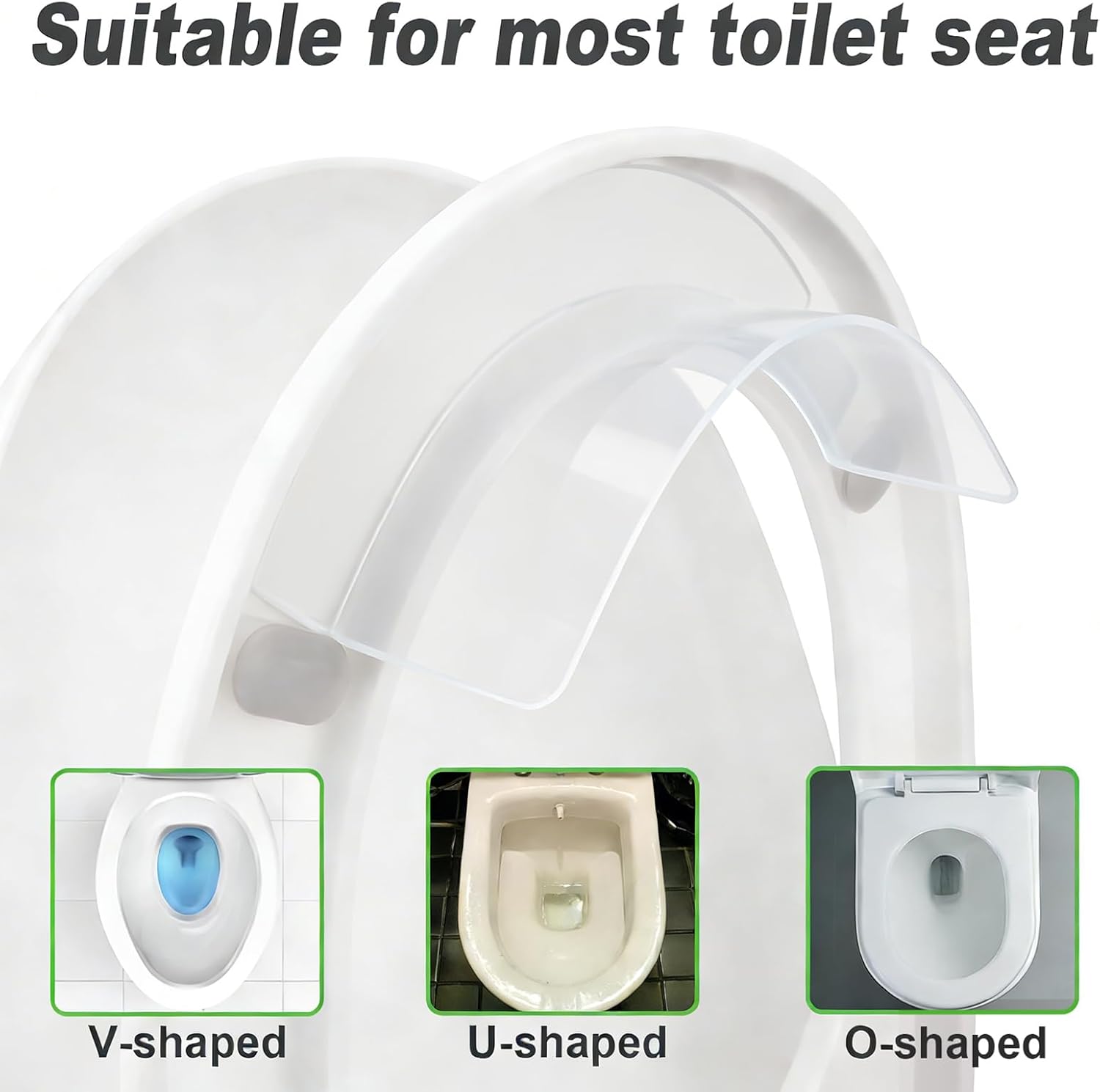 6Pcs Toilet Seat Splash Guard, Pee Shield & Urine Deflector for Boys, Anti-Splash Toilet Guard for Potty Training, Easy-to-Clean Portable Pee Deflector for Bathroom