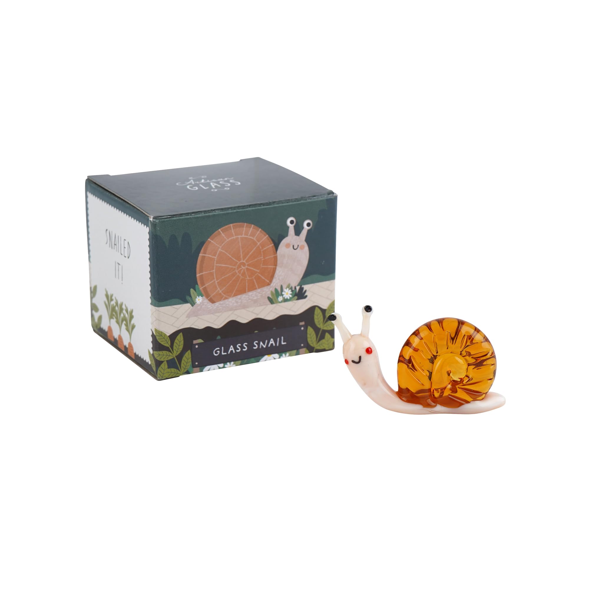 CGB Giftware | Artisan Glass Snail In Gift Box | Collectable | Ornament | Figurine | Home Decor | GB09418