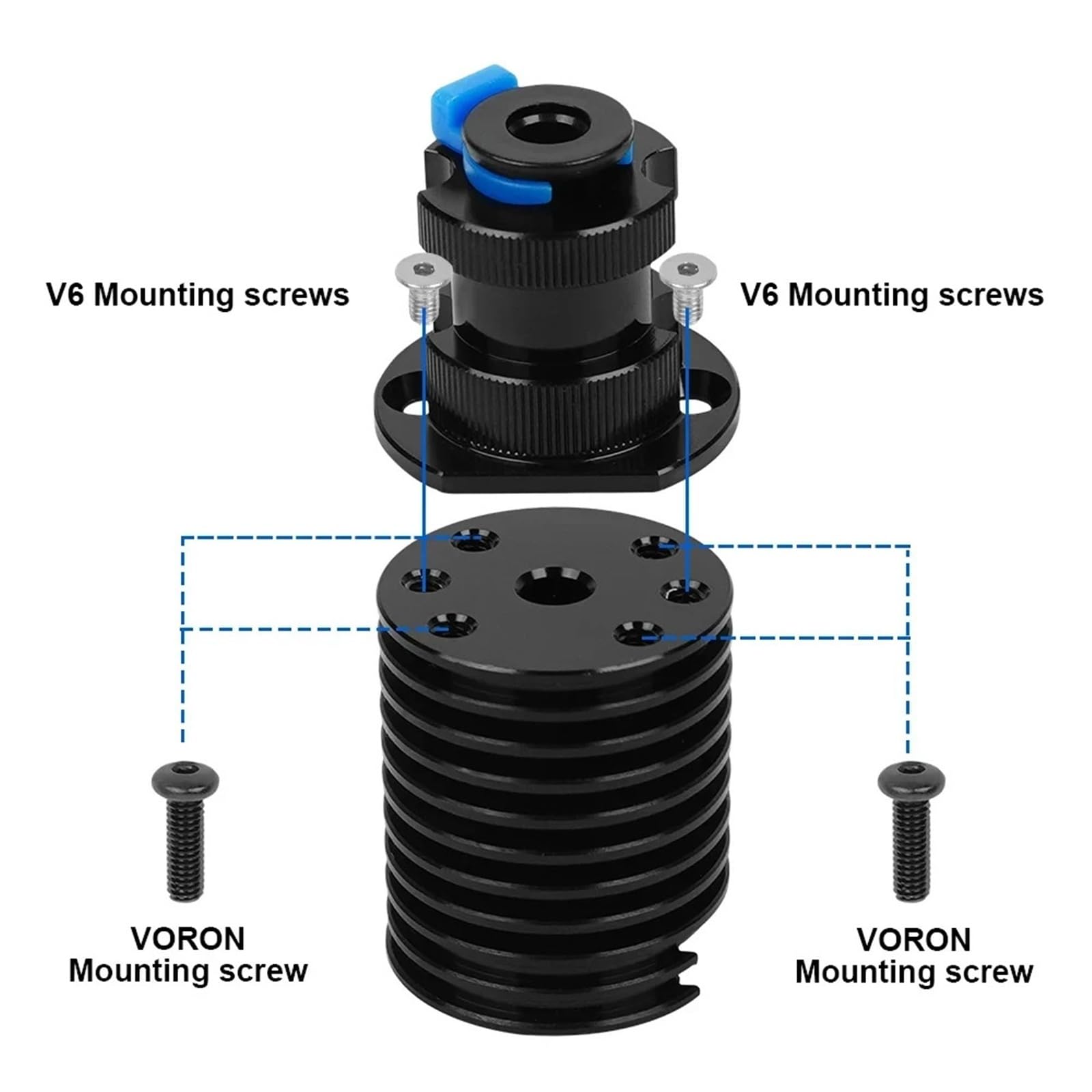 Kit Hotend V6, Compatible con Revo Impresora 3D Boquilla Latón Calefactor | Incluye boquilla latón, sensor termistor 104Nt, radiador de aluminio